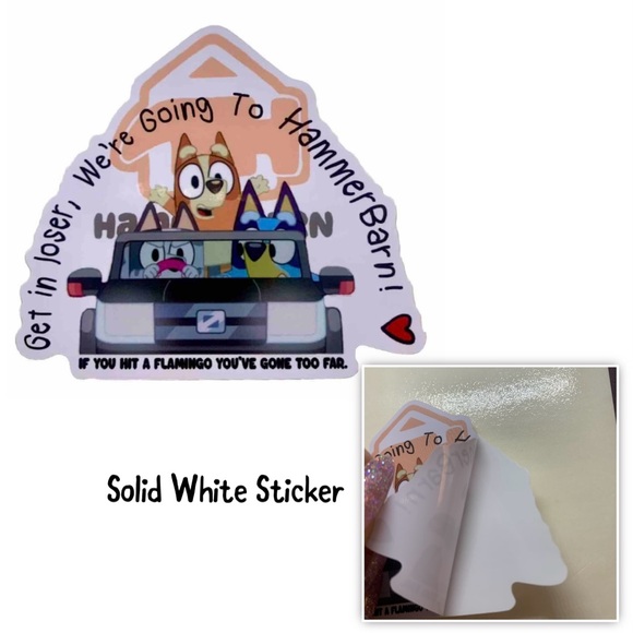 Bluey Sticker Set of 4, Funny Decals, Bingo Muffin Heeler Stickers - Keepy Uppy - Picture 5 of 5